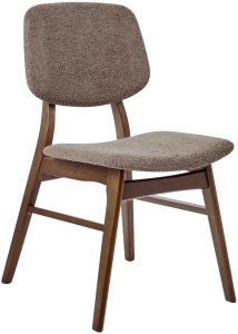 Zestaw 2 krzeseł do jadalni ELAINE Drewno Ciemny brąz/ beżowoszary 5