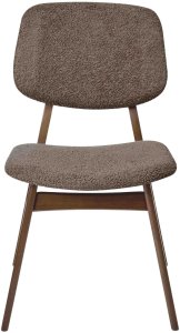 Zestaw 2 krzeseł do jadalni ELAINE Drewno Ciemny brąz/ beżowoszary 6