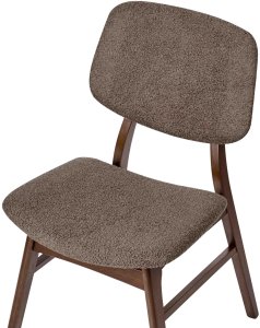 Zestaw 2 krzeseł do jadalni ELAINE Drewno Ciemny brąz/ beżowoszary 8