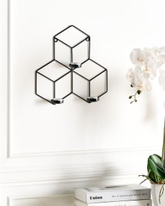 Beliani Świecznik wiszący TAROUCA Metal 31 cm Czarny 4