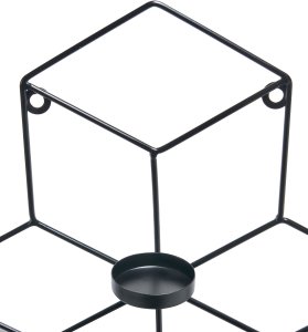 Beliani Świecznik wiszący TAROUCA Metal 31 cm Czarny 6