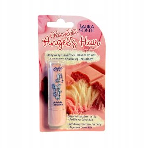 LAURA CONTI_Chocolate Angel's Hair odżywczy deserowy balsam do ust Anielska Czekolada 4,8g 3