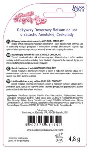 LAURA CONTI_Chocolate Angel's Hair odżywczy deserowy balsam do ust Anielska Czekolada 4,8g 8