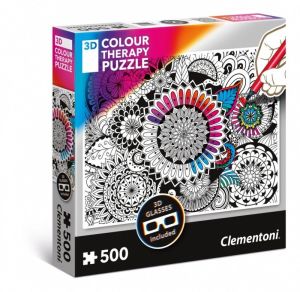 Clementoni Puzzle 3D Color Therapy - Kwiaty 1
