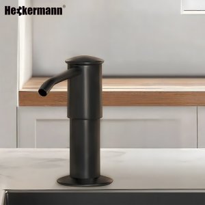 Kuchenny dozownik do płynu do naczyń z wężykiem Heckermann 500ml Czarny Nablatowy 6