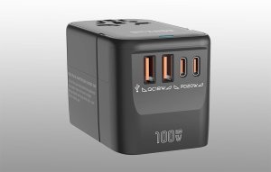 Adapter podróżny 5w1 Blitzwolf BW-TA2 2xUSB-A QC, 2xUSB-C PD, USB-C GaN 100W 2