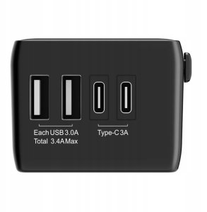 Adapter podróżny 4w1 Blitzwolf BW-TA1 2xUSB-A, USB-C, USB-C PD 20W 3