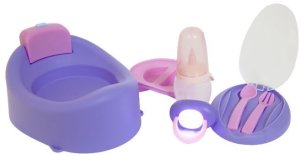 Lalka bobas z zestawem akcesoriów - pije i siusia 3