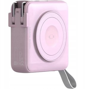 Mobile Origin Powerbank & Travel Charger, Lightning/USB-C Cable, MagSafe/AW/iPhone Compatible, pink 7