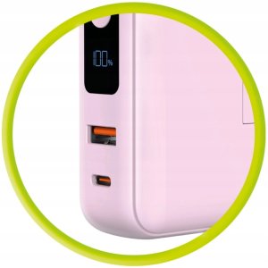 Mobile Origin Powerbank & Travel Charger, Lightning/USB-C Cable, MagSafe/AW/iPhone Compatible, pink 10