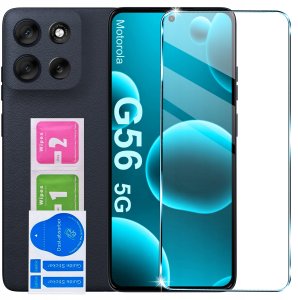 krainaGSM Etui Zielone Matowe Silikon Slim do Motorola G56 5G + SZKŁO 9H 9