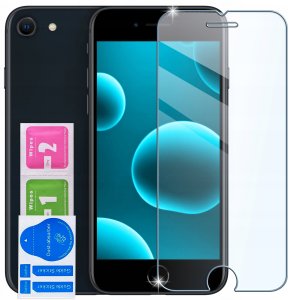 Etui Czarne Matowe Silikon Slim do iPhone 7 | 8 | SE | 2020 | 2022 + SZKŁO 8