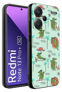 krainaGSM ETUI do Xiaomi Redmi Note 13 Pro+ Plus WZORY SILIKONOWE MATT CASE 2