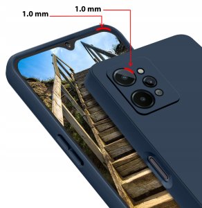 ZESTAW Etui do Realme C31 | Matowe Granatowe Silikon Slim +2 SZTUKI SZKŁO 3
