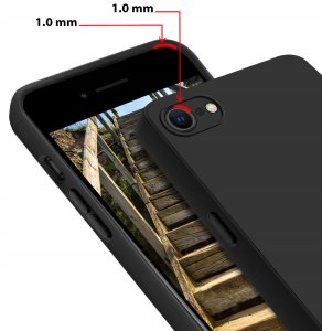 ZESTAW Etui do iPhone 7 | 8| SE | Matowe Czarne Silikon Slim 2 SZTUKI SZKŁO 4