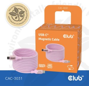 Kabel USB Club 3D USB-C - USB-C 2 m Różowy (CAC-3031) 4