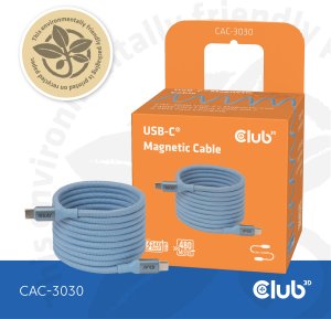 Kabel USB Club 3D USB-C - USB-C 2 m Niebieski (CAC-3030) 9
