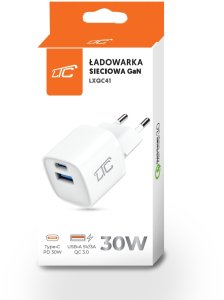 Ładowarka sieciowa 30W GaN USB-C PD + USB 3A LTC 5