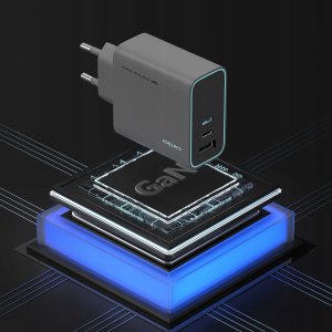 Ładowarka sieciowa Cuktech CUKAD653EUGR 65W GaN 2 x USB-C 1 x USB-A - szara 5