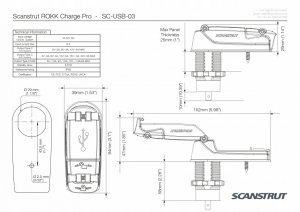 Ładowarka samochodowa USB-A/C 12/24V 36/60W Scanstrut S.C.-USB-03 5