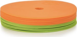 SMJ sport Płaskie znaczniki pola - okrągłe 15 cm - 6x zielony 6x pomarańczowy SMJ sport ZPO-OG 5