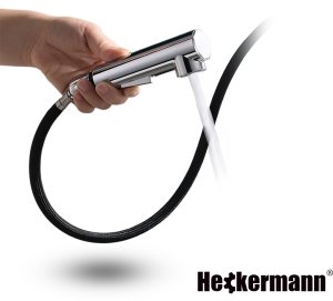 Bateria kuchenna Heckermann SZ-888 Srebrna Kran do zlewu z wyciąganą wylewką 13