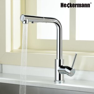 Bateria kuchenna Heckermann SZ-888 Srebrna Kran do zlewu z wyciąganą wylewką 8