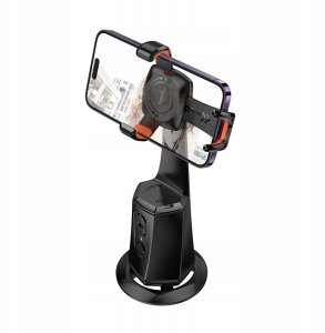 Uchwyt na telefon Hoco obrotowy 360 stopni z automatycznym śledzeniem twarzy K26 czarny 3