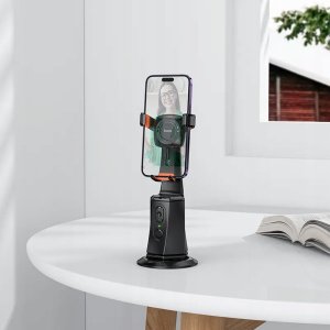 Uchwyt na telefon Hoco obrotowy 360 stopni z automatycznym śledzeniem twarzy K26 czarny 8