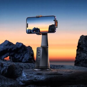 Uchwyt na telefon Hoco obrotowy 360 stopni z automatycznym śledzeniem twarzy K26 czarny 9