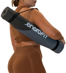 MATA DO JOGI I FITNESS TPE ANTYPOŚLIZGOWA SZARO-CZARNA ENERO FIT 6