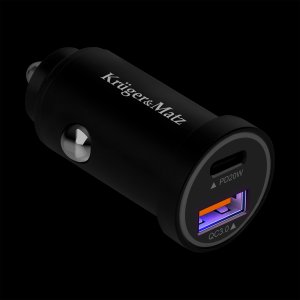 Ładowarka samochodowa 38W Kruger&amp;Matz z funkcjami Power Dedlivery oraz Quick Charge 7
