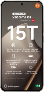 Smartfon Xiaomi 15T 5G 12/512GB Szary  (MZB0KYHEU) 2