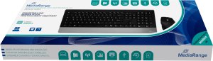 Klawiatura + mysz MediaRange Zestaw klawiatury bezprzewodowej i myszy QWERTY GR 5
