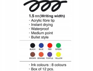 Permanent marker artline 70, rund, blå 3