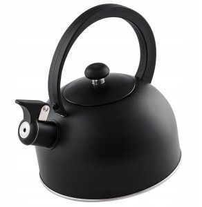 Czajnik z gwizdkiem stalowy czarny 2 l 2