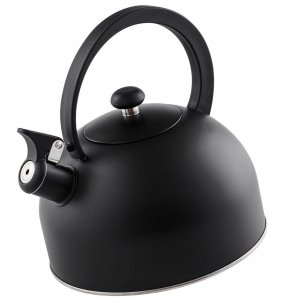 Czajnik z gwizdkiem stalowy czarny 3 l 2