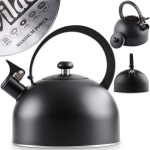 Czajnik z gwizdkiem stalowy czarny 3 l 6