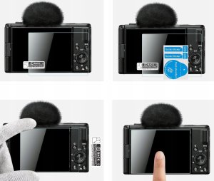 Kf 3x Zestaw Osłona Szkło 9h Na Ekran Sony Zv-1, Zv-1 Ii, Zv-e10 / Concept / Sku.2195 / 8