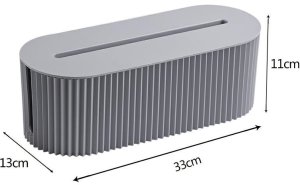 DA444 Organizer pudełko na kable szary 3