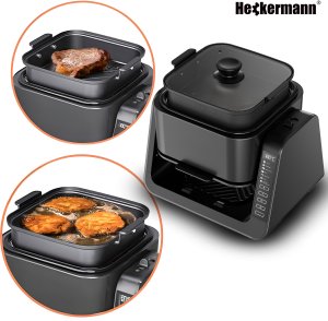 Frytkownica beztłuszczowa Heckermann Frytkownica beztłuszczowa AF538T 1700W 4L z płytą grzewczą 10