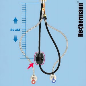 Bateria kuchenna Heckermann SZ-888 Złota Kran do zlewu z wyciąganą wylewką 9