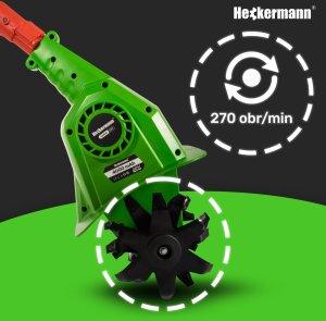 Glebogryzarka akumulatorowa 4 ostrza kultywator Heckermann AMGG155 7