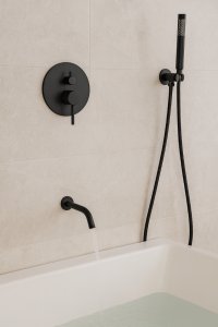 Zestaw wannowy podtynkowy Heckermann H400 Czarny Bateria wannowo prysznicowa 13