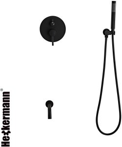 Zestaw wannowy podtynkowy Heckermann H400 Czarny Bateria wannowo prysznicowa 15