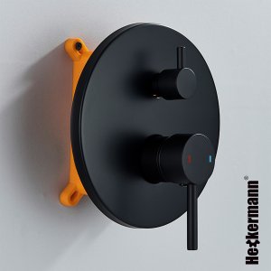 Zestaw wannowy podtynkowy Heckermann H400 Czarny Bateria wannowo prysznicowa 6