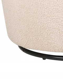 Beliani Fotel obrotowy DAVIK Boucle Beżowy 13