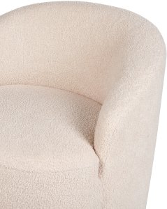 Beliani Fotel obrotowy DAVIK Boucle Beżowy 7