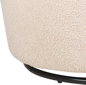 Beliani Fotel obrotowy DAVIK Boucle Beżowy 8
