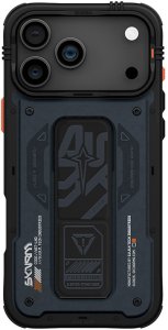 Etui Skinarma Aegis do iPhone 17 Pro Max Magnetic Charging + Grip Stand granatowy 2